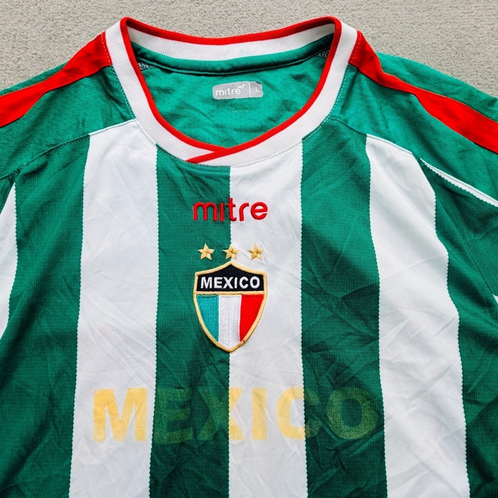 Mexico Jersey Mitre Football Soccer National Team Mens Size Mens Lg Multicolor